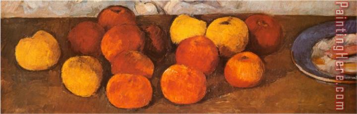 Paul Cezanne Pommes Et Biscuit Detail
